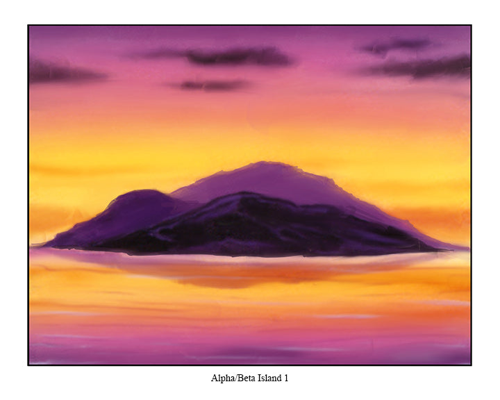 magic MTG 島  複製原画 サイン　Mark Poole Alpha Island 1 – Mark Poole Art